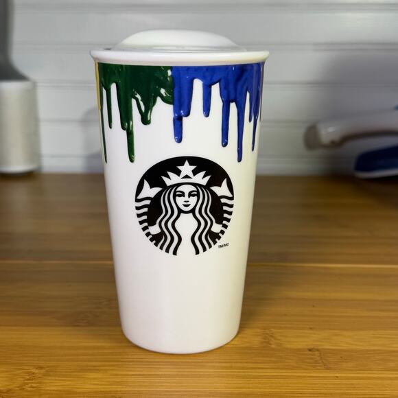 Starbucks Other - Starbucks Band of Outsiders 12oz Rainbow Drip Travel Mug with Lid 2014